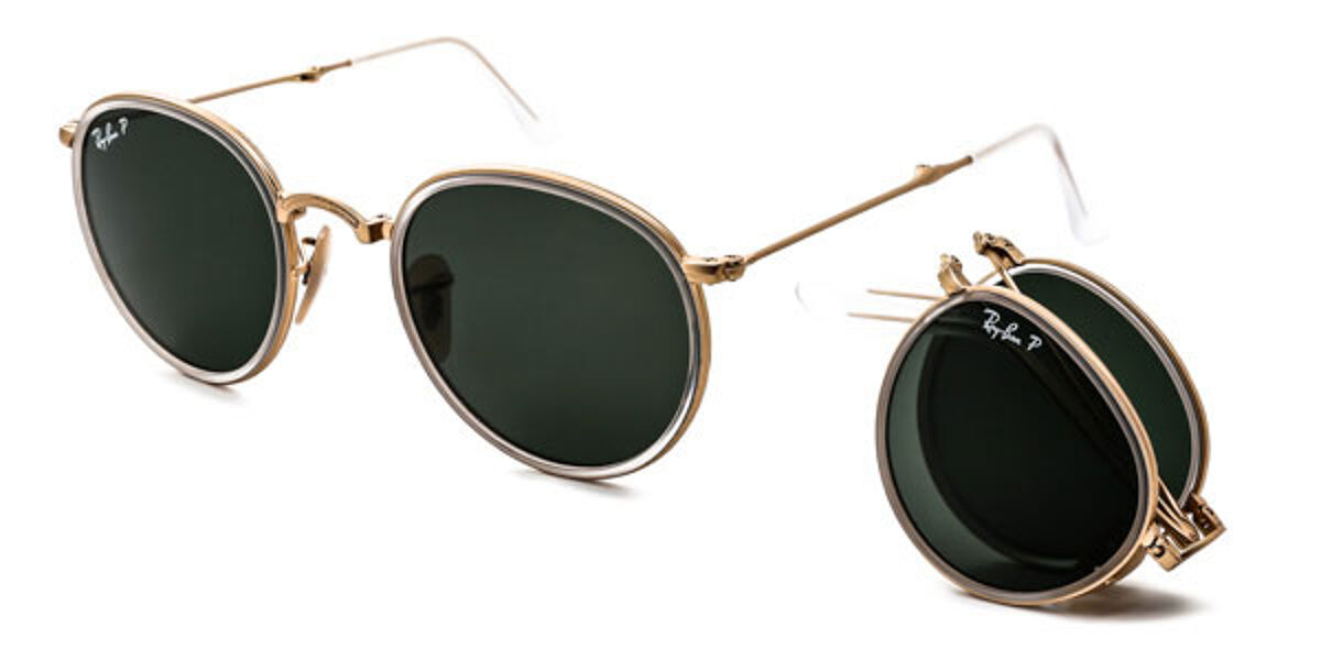 Ray-Ban RB3517 Round Folding 112/N5 Sunglasses Gold | VisionDirect Australia