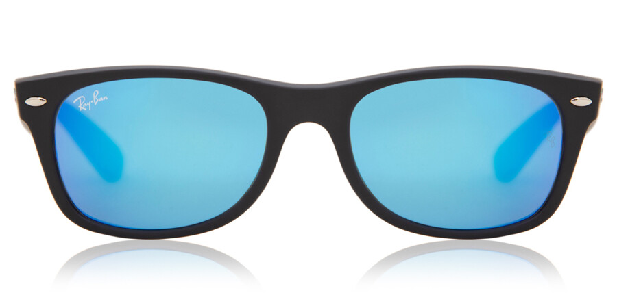 Ray-Ban RB2132 Wayfarer Flash Sunglasses Rubber Black | SmartBuyGlasses