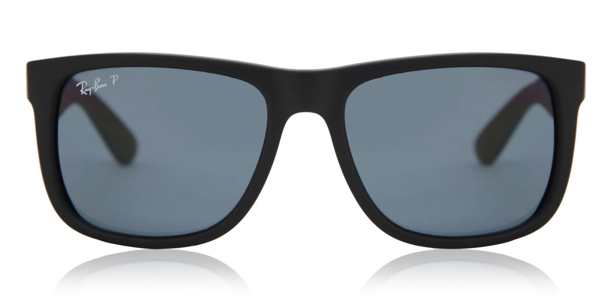 Zilver Discriminerend steno Ray-Ban RB4165 Justin Polarized 622/2V Sunglasses in Black Rubber |  SmartBuyGlasses USA