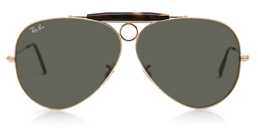 Ray-Ban RB3138 Shooter 181 Sunglasses in Gold | SmartBuyGlasses USA