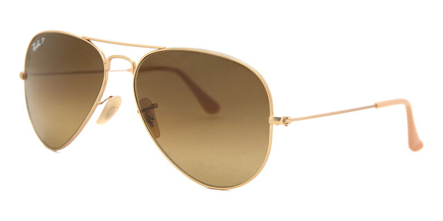 RB3025 Aviator Large Metal Polarized sunglasses Matte Gold