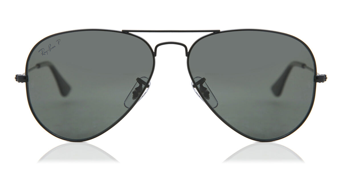 Ray-Ban Large Metal Black Aviator Shades Sunglasses - ayanawebzine.com