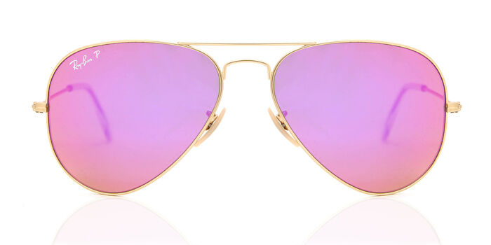 RB3025 Aviator Flash Lenses Polarized sunglasses Matte Gold
