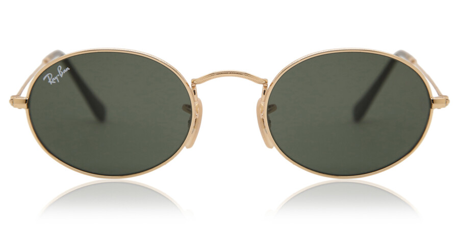 Ray-Ban RB3547N Oval Flat Lenses 001 Sunglasses Gold | SmartBuyGlasses New  Zealand