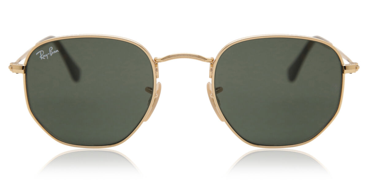 ray ban brown hexagonal