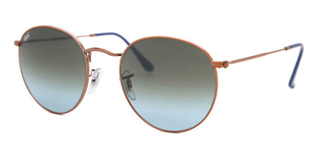 Ray-Ban RB3447 Round Metal 900396 Round Shiny Dark Bronze  display picture 3