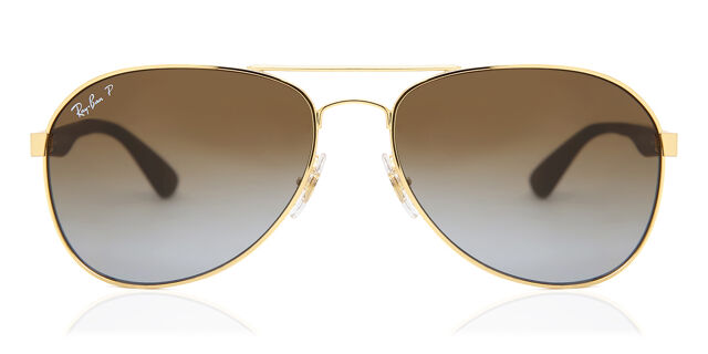 Ray-Ban RB3549 Polarized 001/T5 Aviator Gold Sunglasses  display picture 1