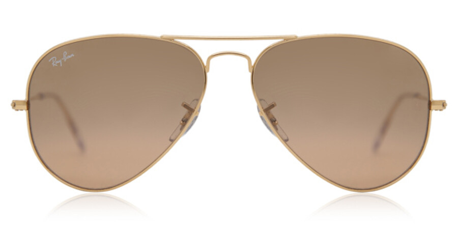 Ray-Ban RB3025 Aviator Gradient 001/3E Sunglasses Gold | SmartBuyGlasses UK