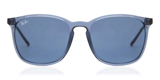 Ray-Ban RB4387 639980 Square Transparent Blue Sunglasses  display picture 1