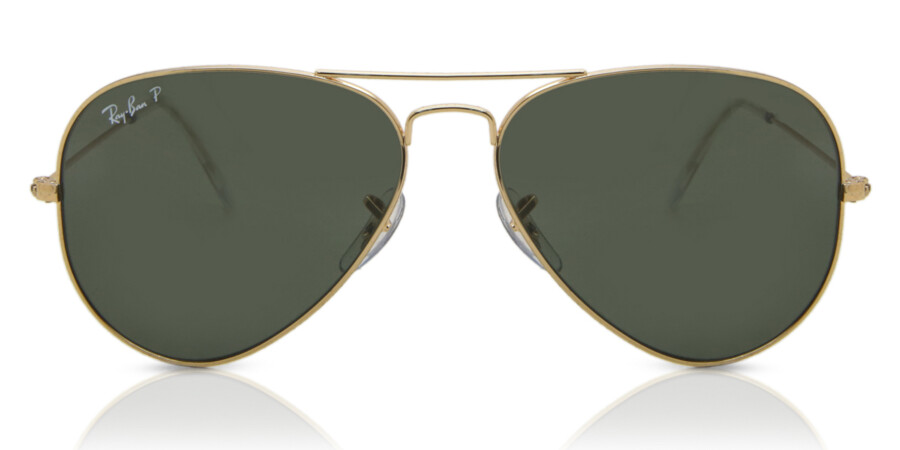 Ray-Ban RB3025 Aviator Polarized 001/58 Sunglasses in Gold |  SmartBuyGlasses USA