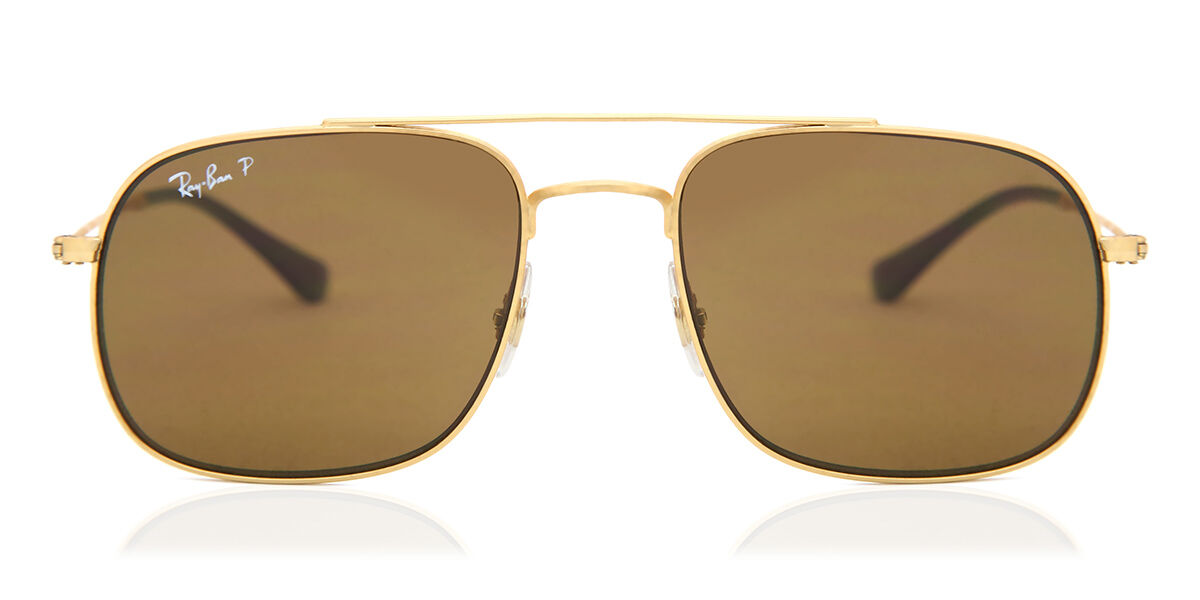 Ray-Ban RB3595 Polarized 901383 Sunglasses Rubber Gold | VisionDirect ...