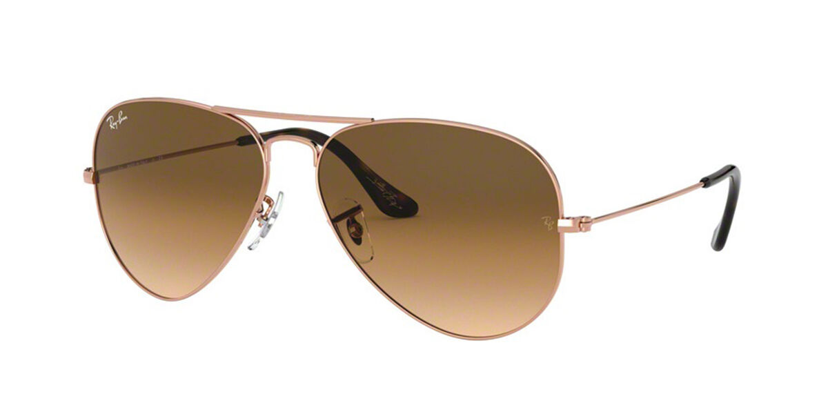 Ray-Ban RB3025 Aviator Large Metal 903551 Sunglasses Copper Brown |  VisionDirect Australia