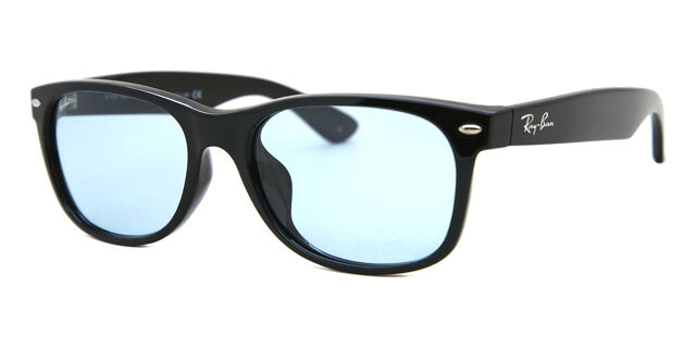 Ray-Ban RB2132F New Wayfarer Asian Fit 601/64 Sunglasses Black 