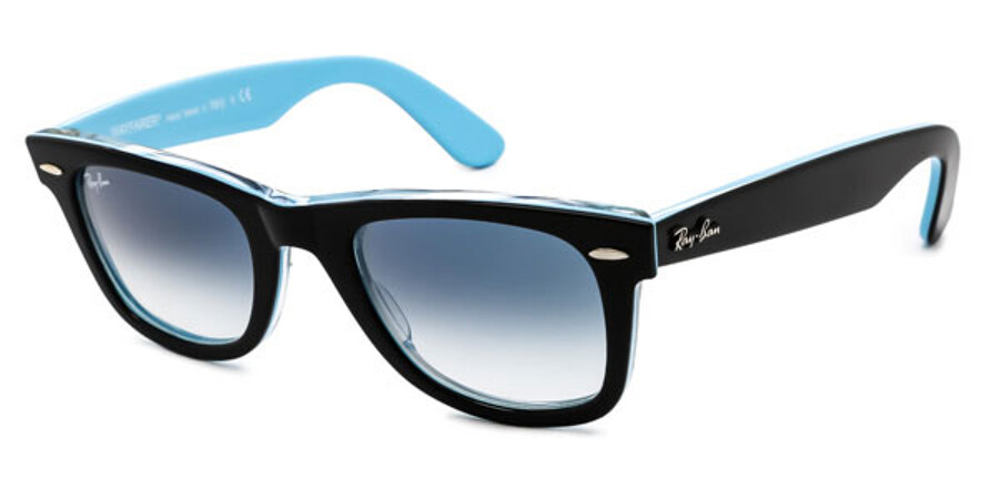 Ray-Ban RB2140 Original Wayfarer 1001/3F Sunglasses Blue | SmartBuyGlasses  UK