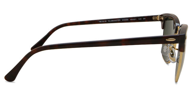 RB3016/S Clubmaster sunglasses Mock Tortoise/Arista Gold