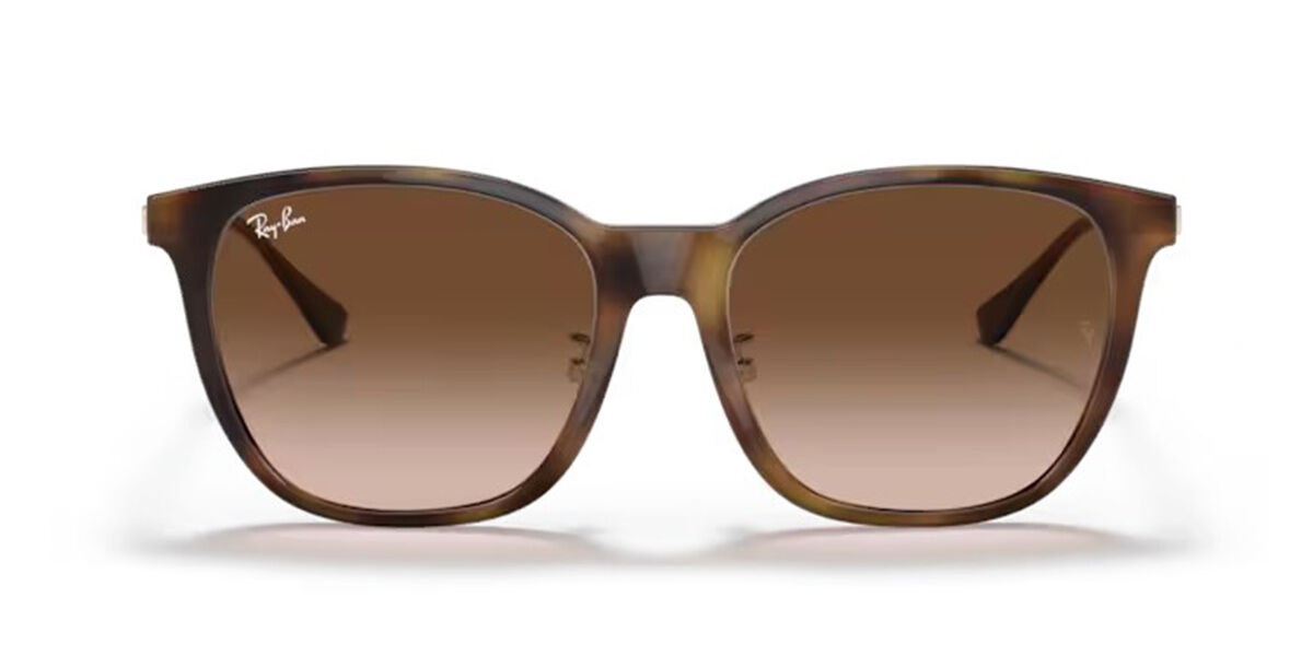 Ray-Ban RB4333D Asian Fit 710/13 55 Sköldpaddemönstradeshell Solglasögon Män