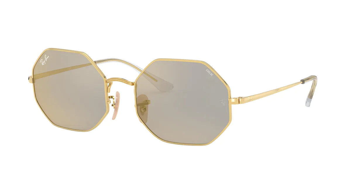 Ray-Ban RB1972 Octagon 001/B3 Sunglasses in Shiny Gold 