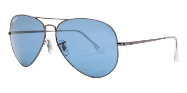 Ray-Ban RB3689 Aviator Metal II Polarized 004/S2 Sunglasses Shiny 