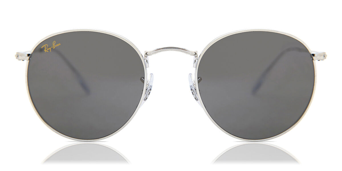 spejl Subjektiv stå på række RB3447 Round Metal Sunglasses Black | SmartBuyGlasses USA