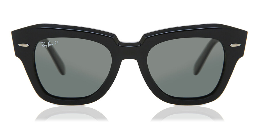 Ray-Ban RB2186 State Street Polarized 901/58 Sunglasses Black |  SmartBuyGlasses Ireland
