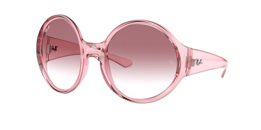 Ray-Ban RB4345 65338H Sunglasses Transparent Pink | SmartBuyGlasses UK
