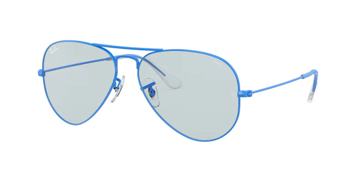 Ray-Ban RB3025 Aviator Large Metal 9222T3 Sunglasses in Light Blue |  SmartBuyGlasses USA