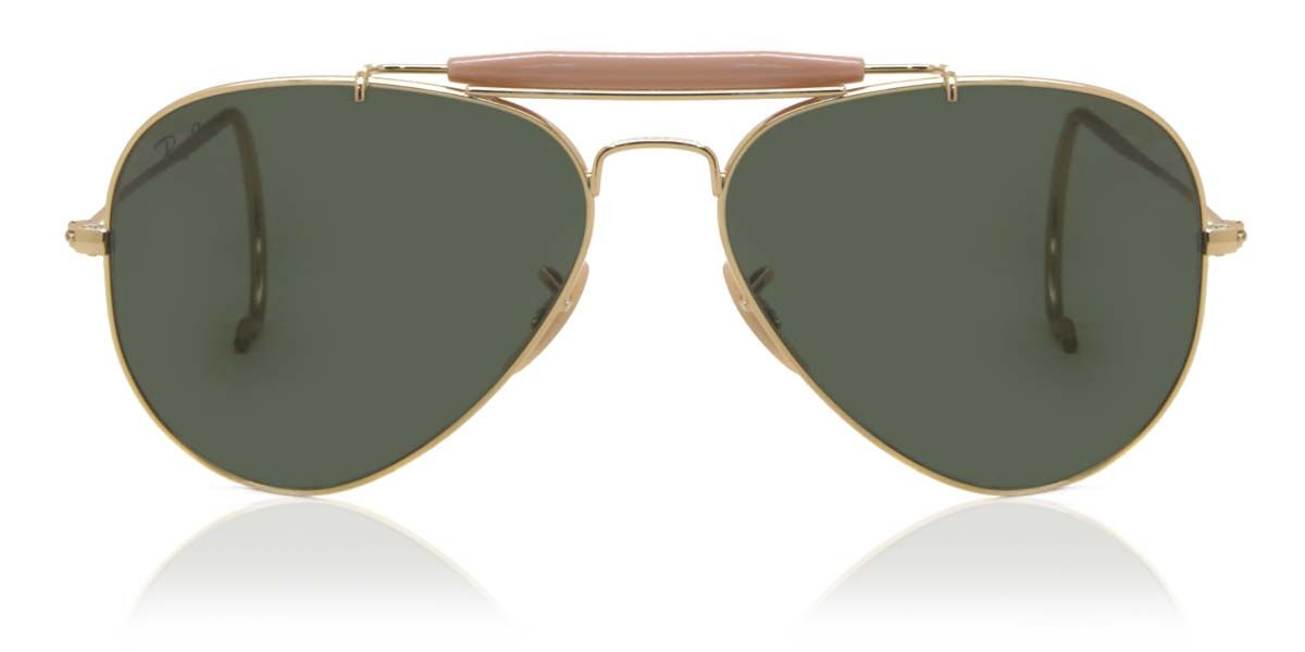 Photos - Sunglasses Ray-Ban RB3030 Outdoorsman I W3402 Men's  Gold Size 58 