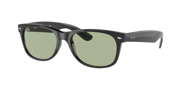 RB2132F New Wayfarer Asian Fit Sunglasses Shiny Black 