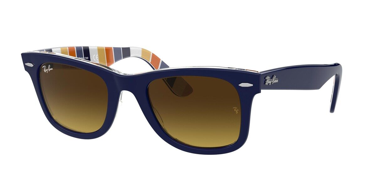 RayBan RB2140F Wayfarer Asian Fit 132085 Sunglasses in Blue