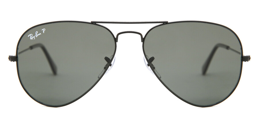 Ray-Ban RB3025 Aviator Polarized 002/58 Sunglasses Black | VisionDirect  Australia