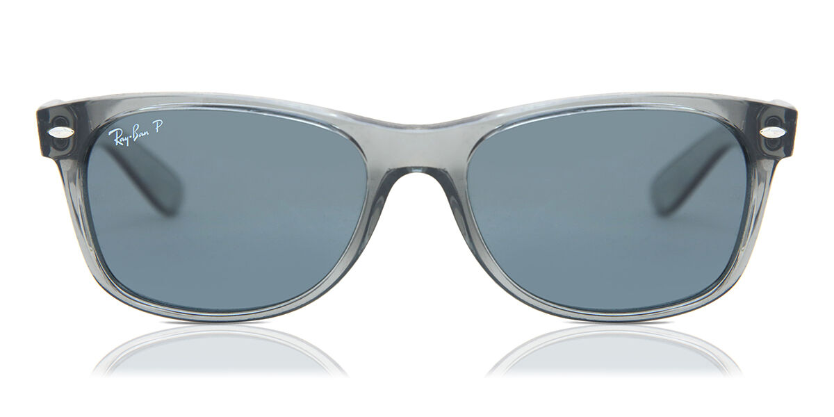 Ray-Ban RB2132 New Wayfarer Polarized 64503R Sunglasses in Transparent Grey  | SmartBuyGlasses USA