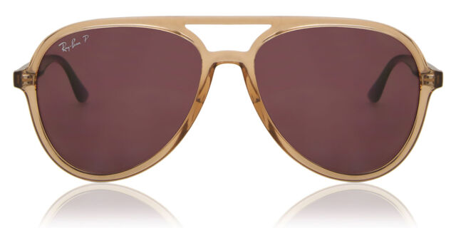 Ray-Ban RB4376 Polarized 66025Q Aviator Transparent Brown  display picture 3