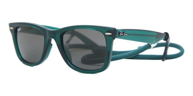 Ray-Ban RB2140F Asian Fit 6615B1 Square Transparent Green  display picture 1