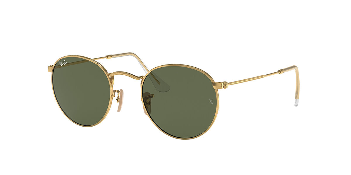 Photos - Sunglasses Ray-Ban RB3447N Round Metal 001 Men's  Gold Size 53 