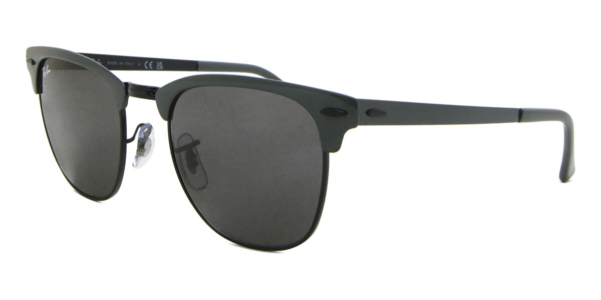 RB3716 Clubmaster Metal Sunglasses Grey on Black SmartBuyGlasses USA