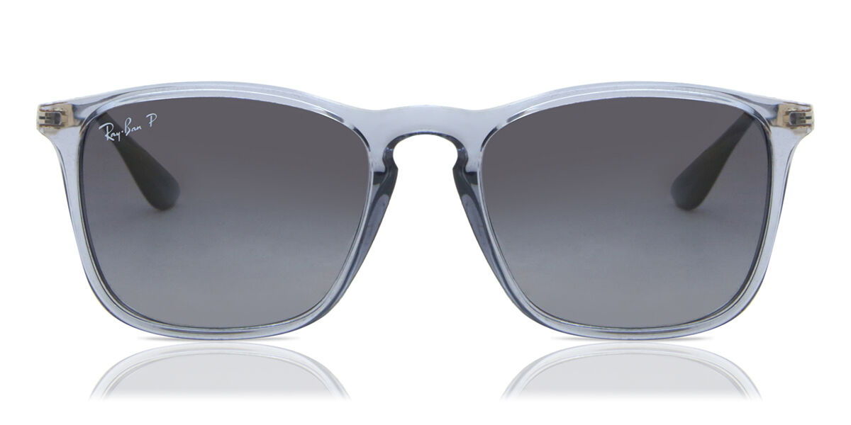 RayBan RB4187 Chris 6592T3 Sunglasses Transparent Blue VisionDirect Australia