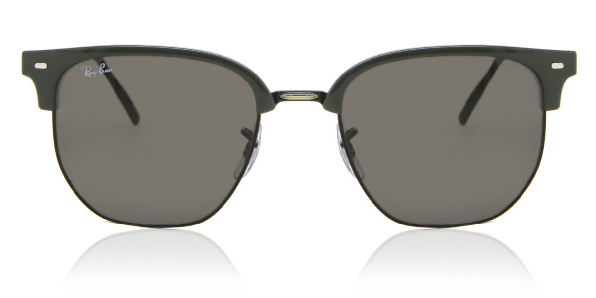 Ray-Ban RB4175 Clubmaster Oversized Flash Lenses Polarized 877/M3 Sunglasses  Semi Gloss Black | SmartBuyGlasses India