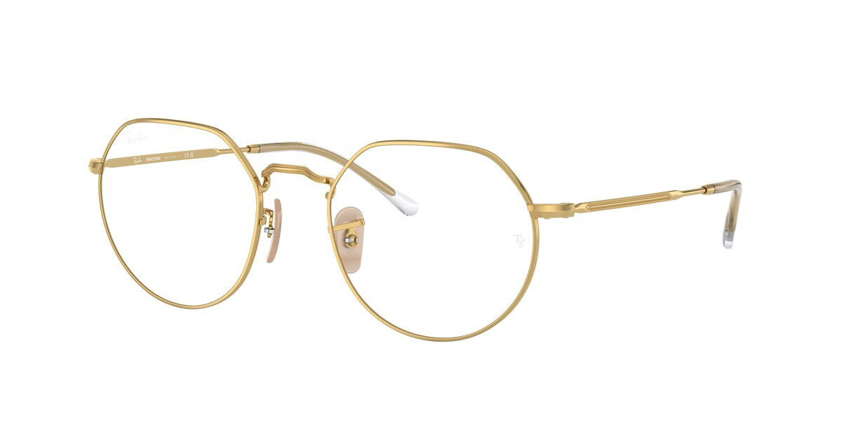 Photos - Glasses & Contact Lenses Ray-Ban RB3565 Jack 001/GG Men's Eyeglasses Gold Size 51 (Frame On 