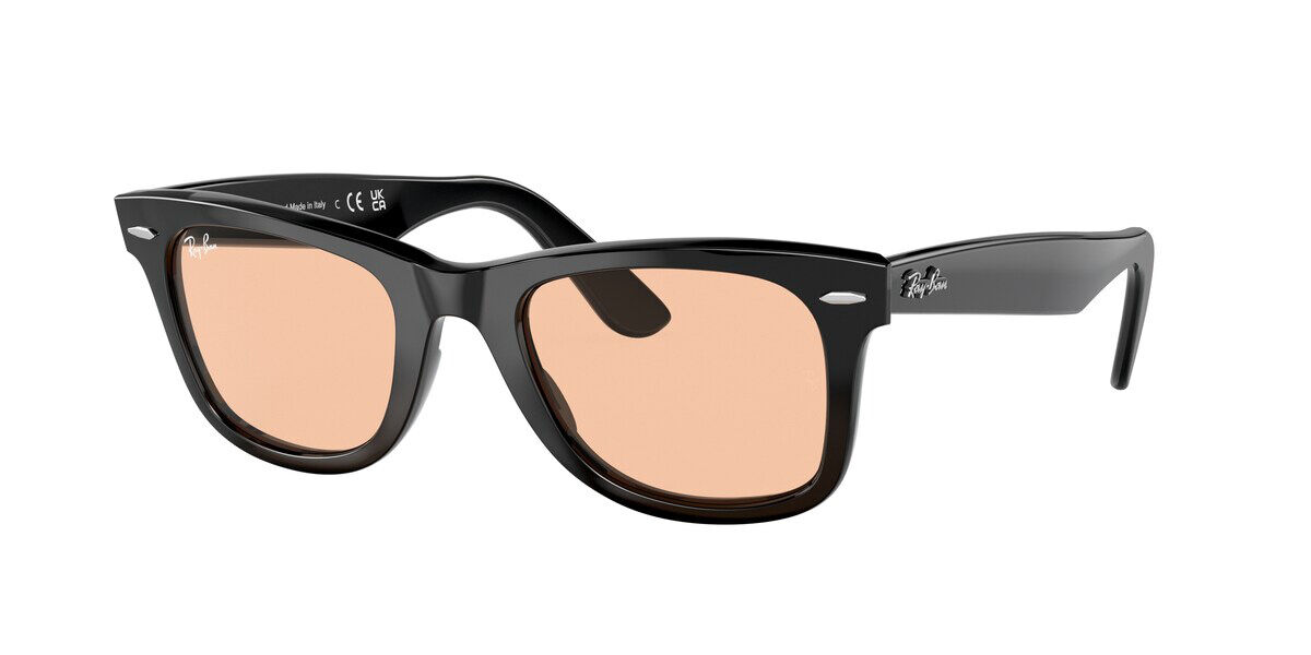 Ray Ban RB2140F Wayfarer Asian Fit 601/4B Sunglasses Shiny Black |  SmartBuyGlasses UK