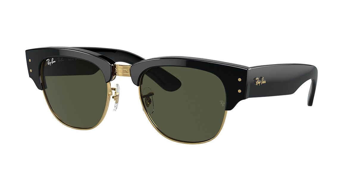 Ray-Ban RB0316S Mega Clubmaster 901/31 Sunglasses Black on Gold ...