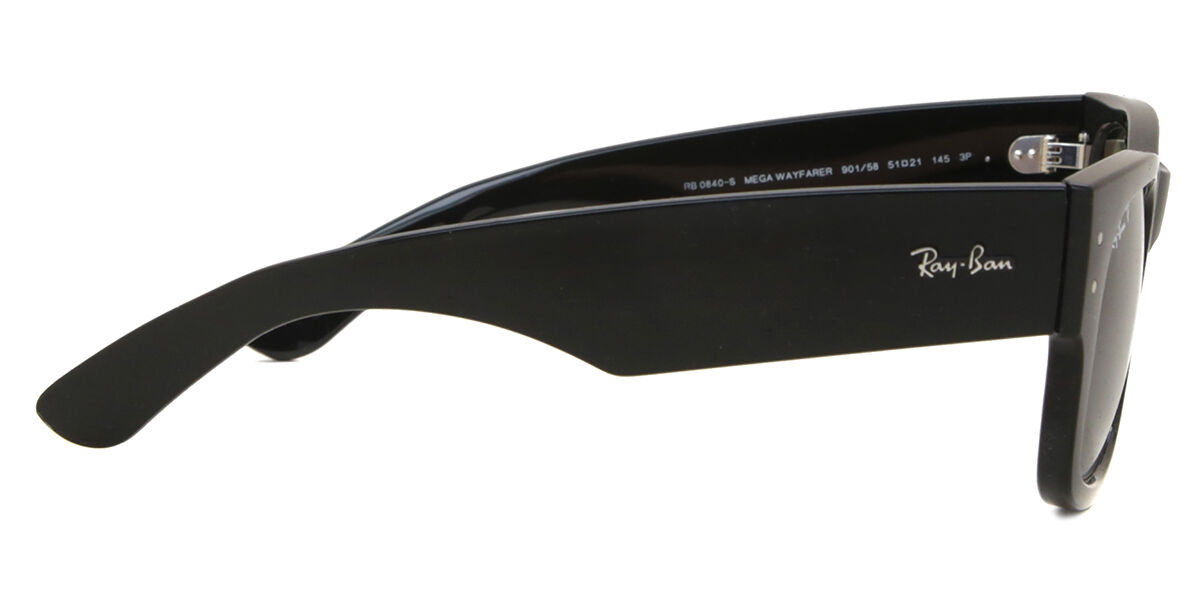 RB0840S Mega Wayfarer Polarized óculos de sol Preto | OculosWorld BR