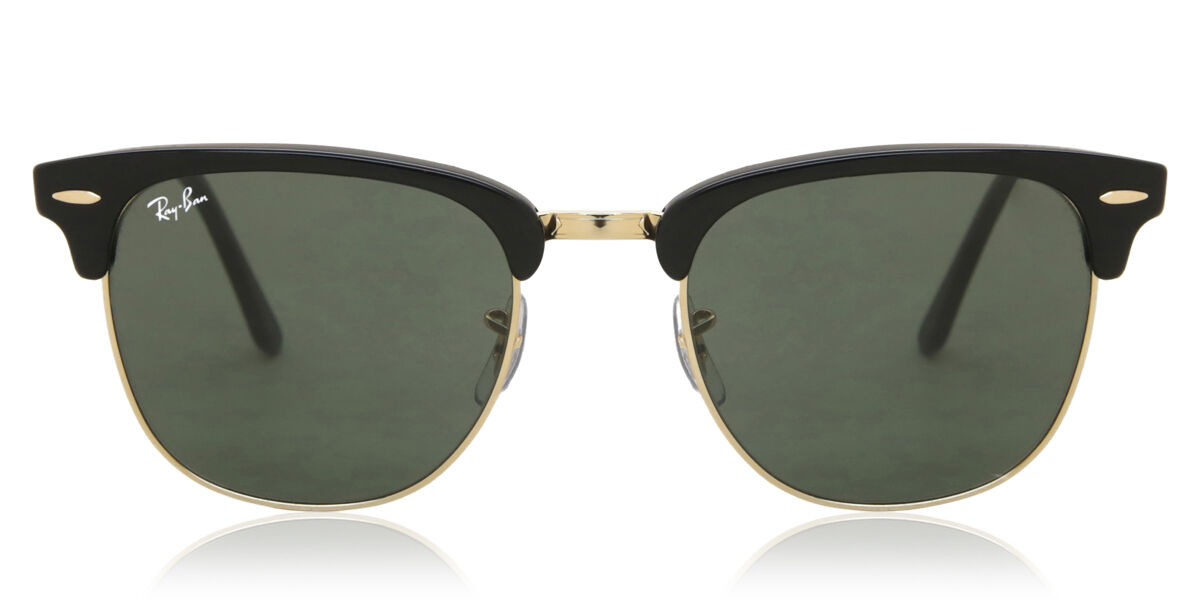 Photos - Sunglasses Ray-Ban RB3016 Clubmaster Asian Fit W0365 Men's  Gold Si 