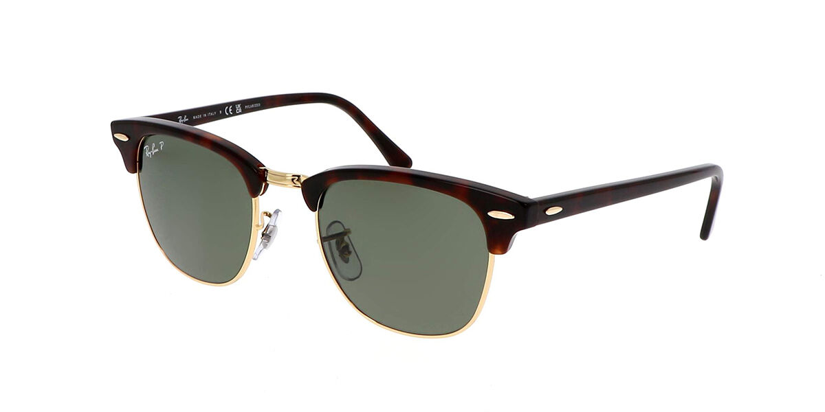 Ray-Ban RB3016 Clubmaster Asian Fit Polarized 990/58 Sunglasses 