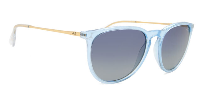Ray-Ban RB4171 ERIKA Blue Mirrored Sunglasses Ray-Ban RB4171 Erika clear, blue frame with grey gradient  main image 3