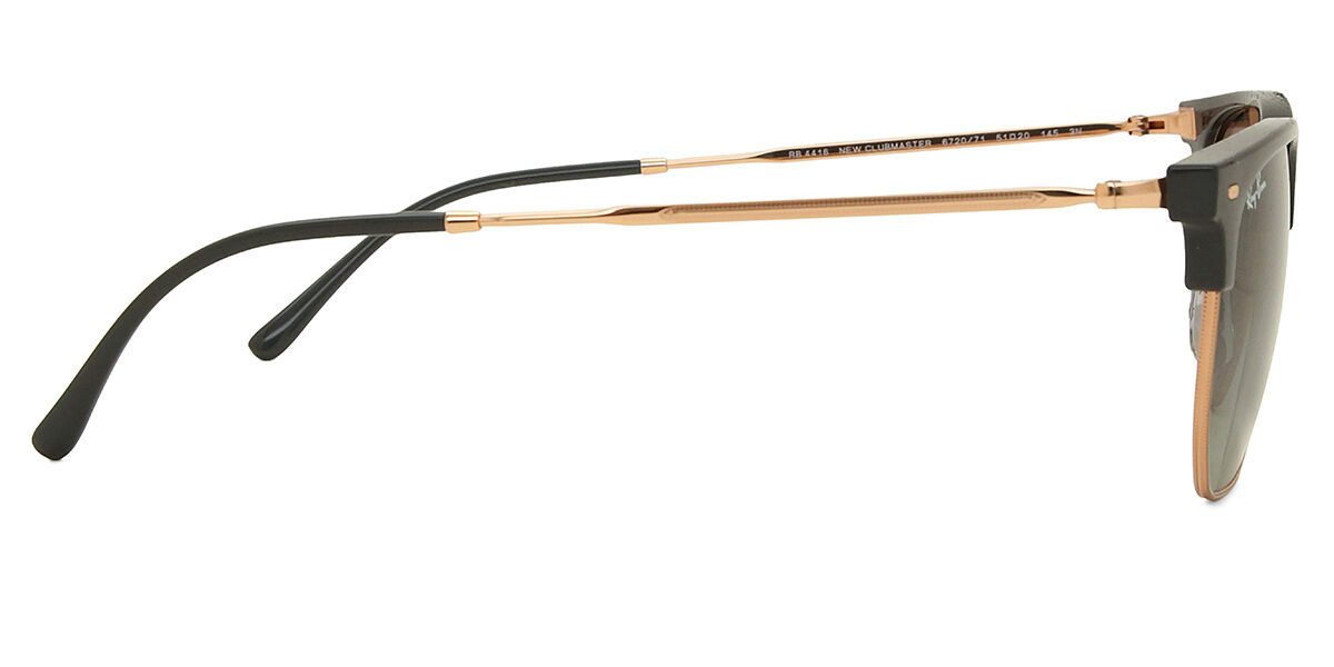RB4416 New Clubmaster sunglasses Dark Grey on Rose Gold