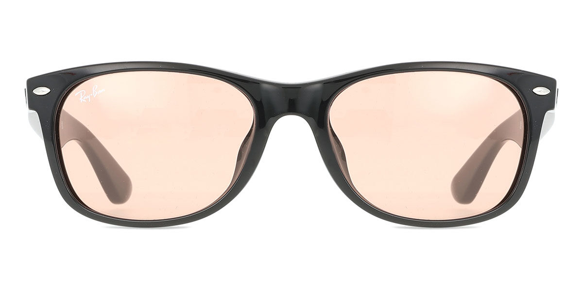 Ray-Ban RB2132F New Wayfarer Asian Fit 601/4B 55 Svarta Solglasögon Män