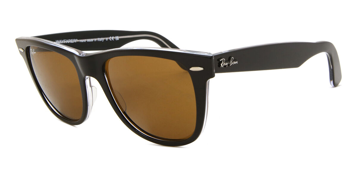 RB2140 Wayfarer sunglasses Black on Clear | SmartBuyGlasses US