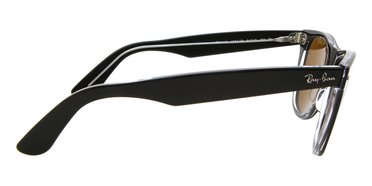 RB2140 Wayfarer sunglasses Black on Clear | SmartBuyGlasses US