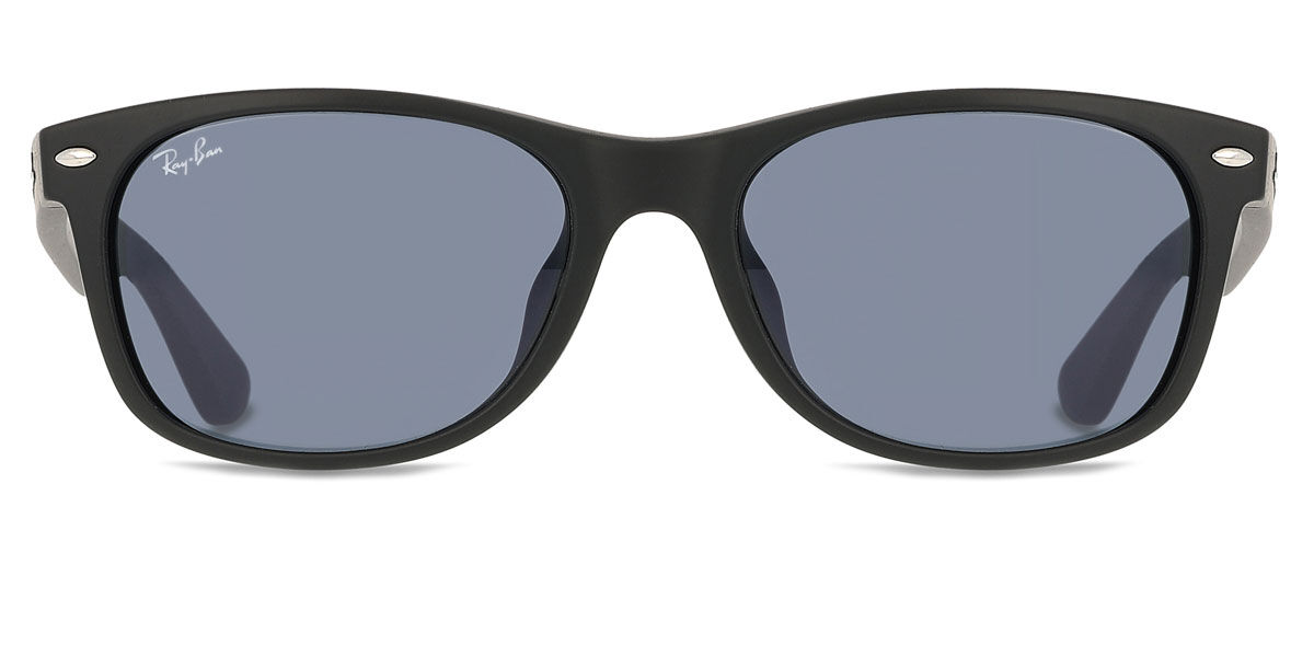 Ray-Ban RB2132F New Wayfarer Asian Fit 622/R5 55 Svarta Solglasögon Män