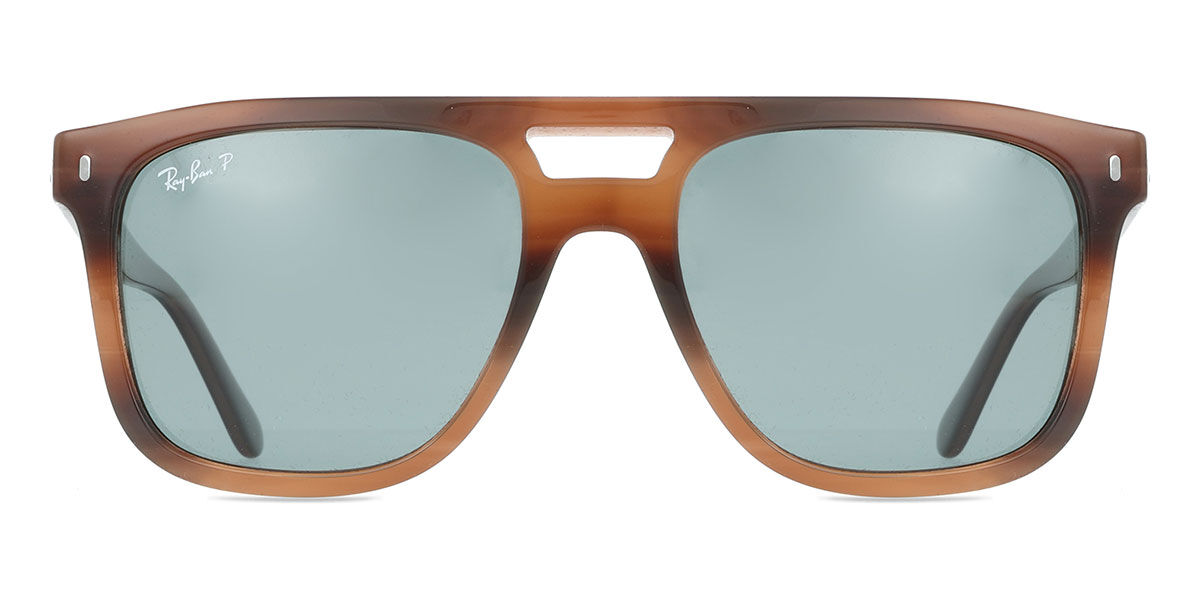Ray-Ban Rb2213 Polarized+ Lenses Sunglasses Havana Brown Frame Blue Lenses Polarized 55-20